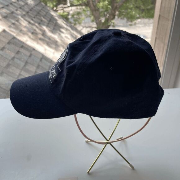 The Old Course St Andrews Links Embroidered Strapback Baseball Hat Navy Blue - Picture 4 of 8